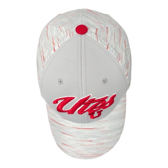 Utah Utes 3D Embroidered Logo Strapback Cap Trucker Baseball Gray Red Hat - Picture 6 of 13